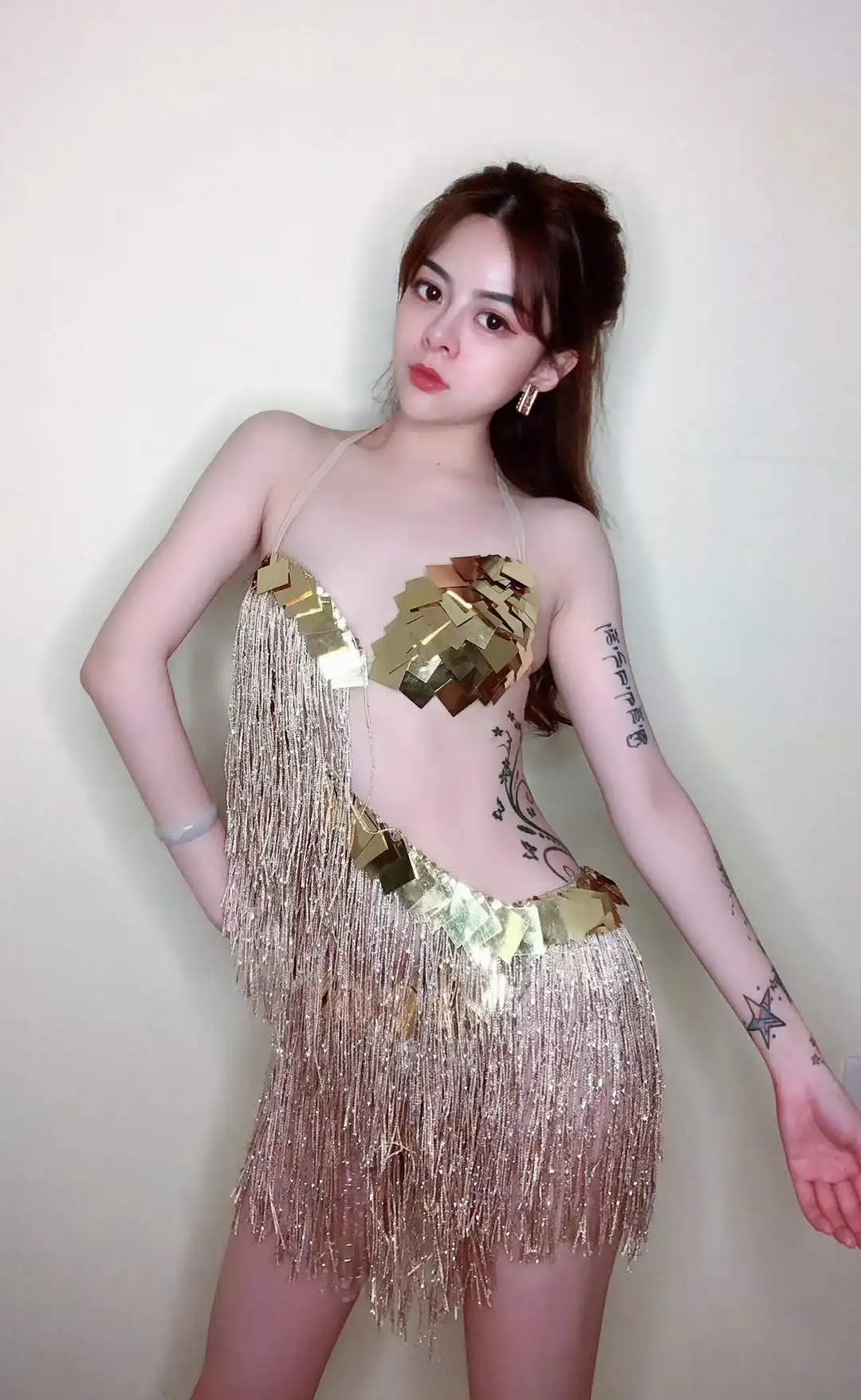 Drag Queen Stage Costume Chinese Festival Clothing Birthday Dress Sparkly Womens Outfits Classical Dance | Тематическая одежда и
