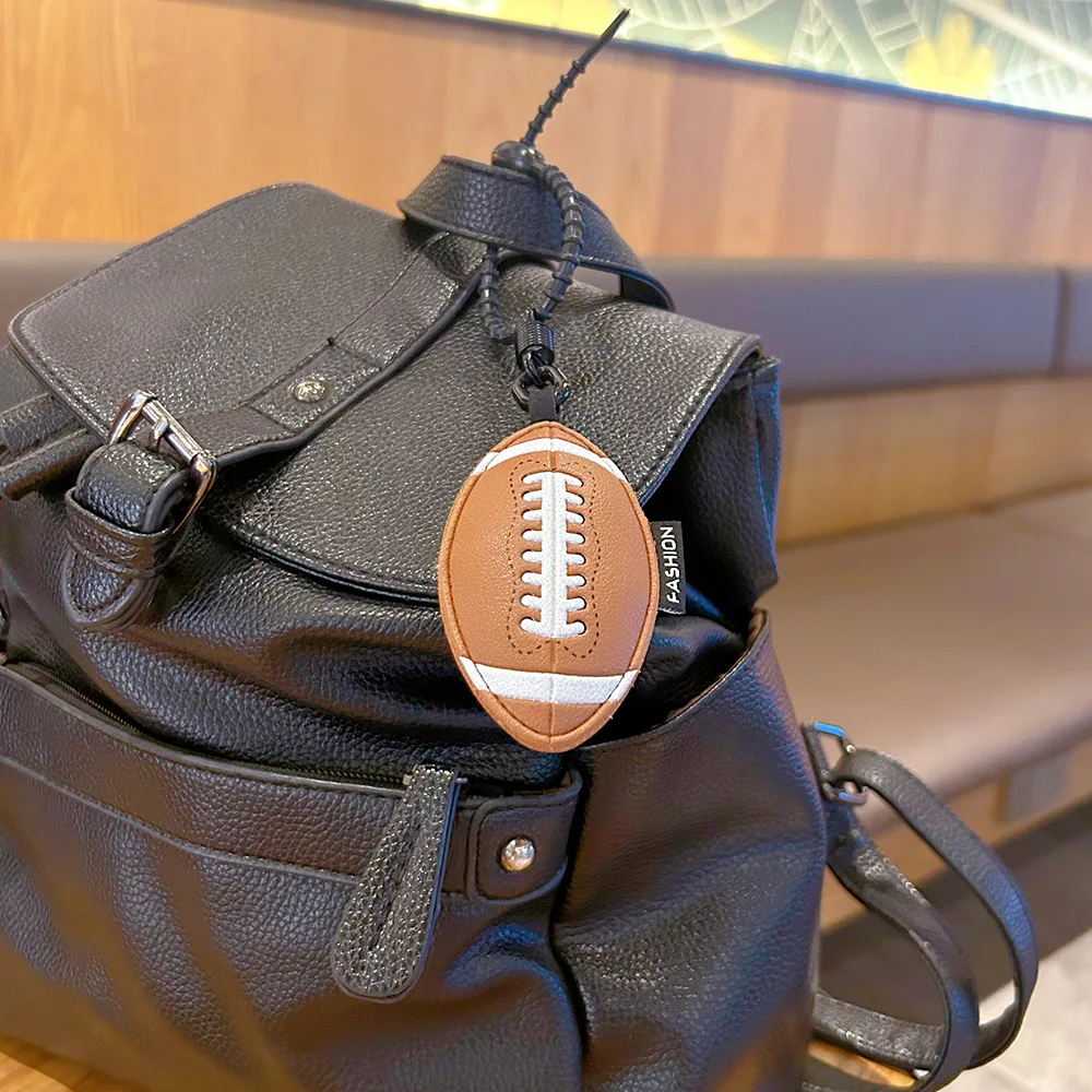 Leather Sports Keychain Pendant - Stylish Accessory