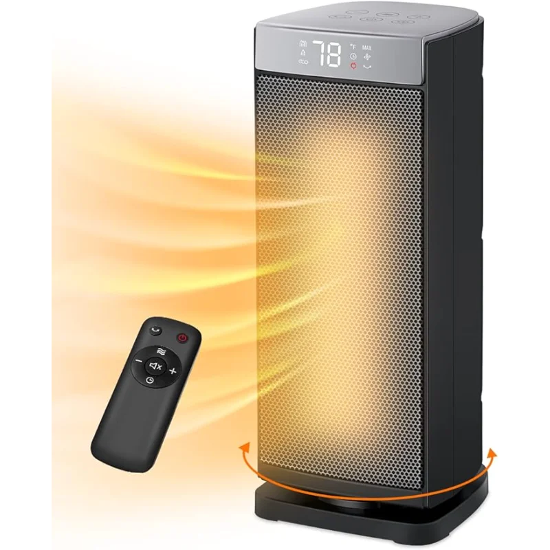 Sunnote Space Heater for Indoor Use, 1500W Fast Heating, Electric & Portable Ceramic Heaters with Thermostat, 5 Modes, 24Hrs Tim