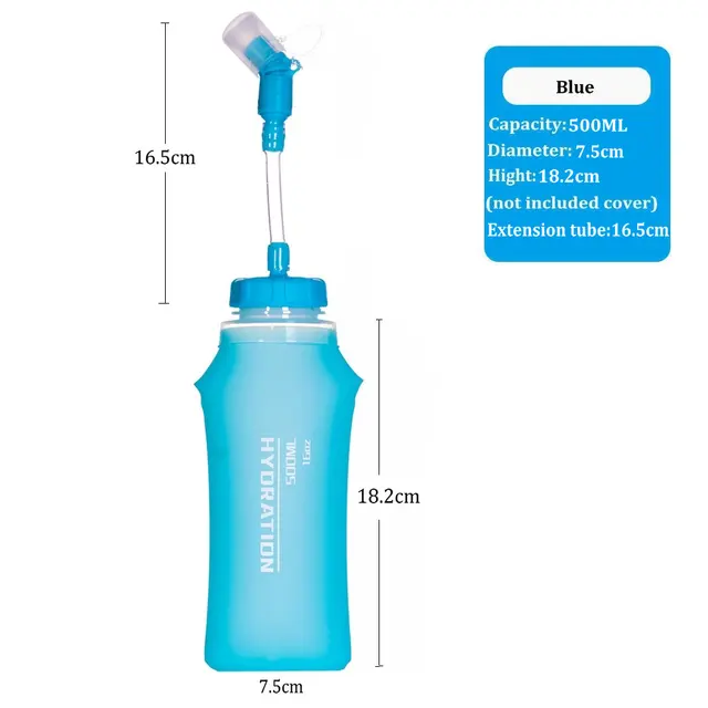Afishtour Tpu Outdoor Sports Soft Water Bag Marathon Bottle Folding Bag