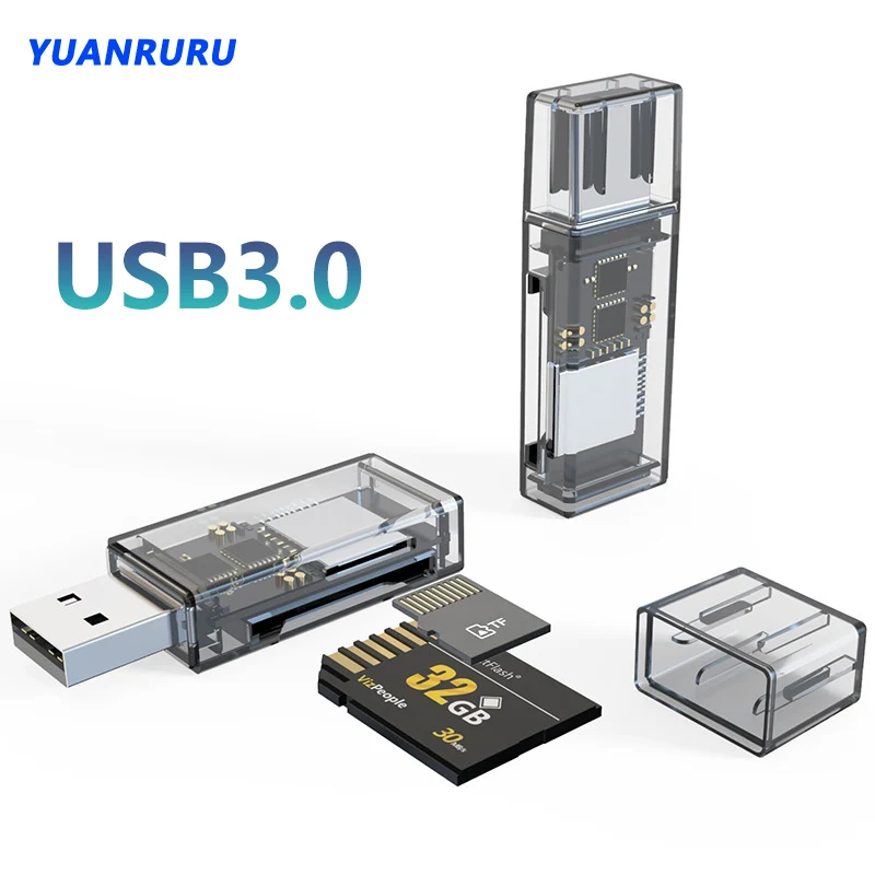 

High Speed Card Reader USB3.0&USB C to SD Micro SD TF Memory Card Adapter for PC Laptop Accessories Phone Cardreader