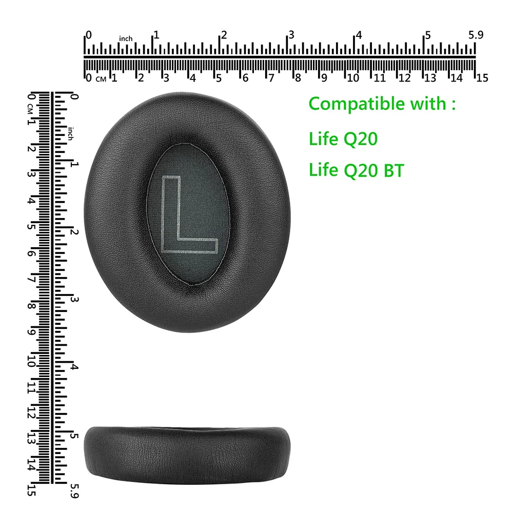 Protein Leather Replacement Earpads Ear Pads Cushion Repair Parts for Anker Soundcore Life Q20 Q20+ BT Plus Headphones Headsets