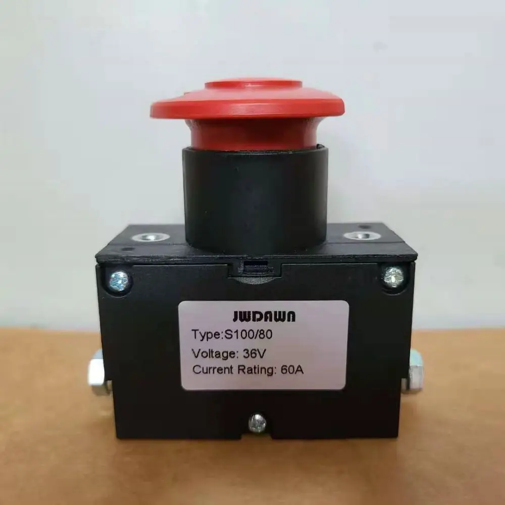 Pulsante Di Emergenza S100/80 36V 60A Per Linde 0009733119 Interruttore Di Arresto Di Emergenza Carrello Elevatore Transpallet Carrello Da Golf Interr