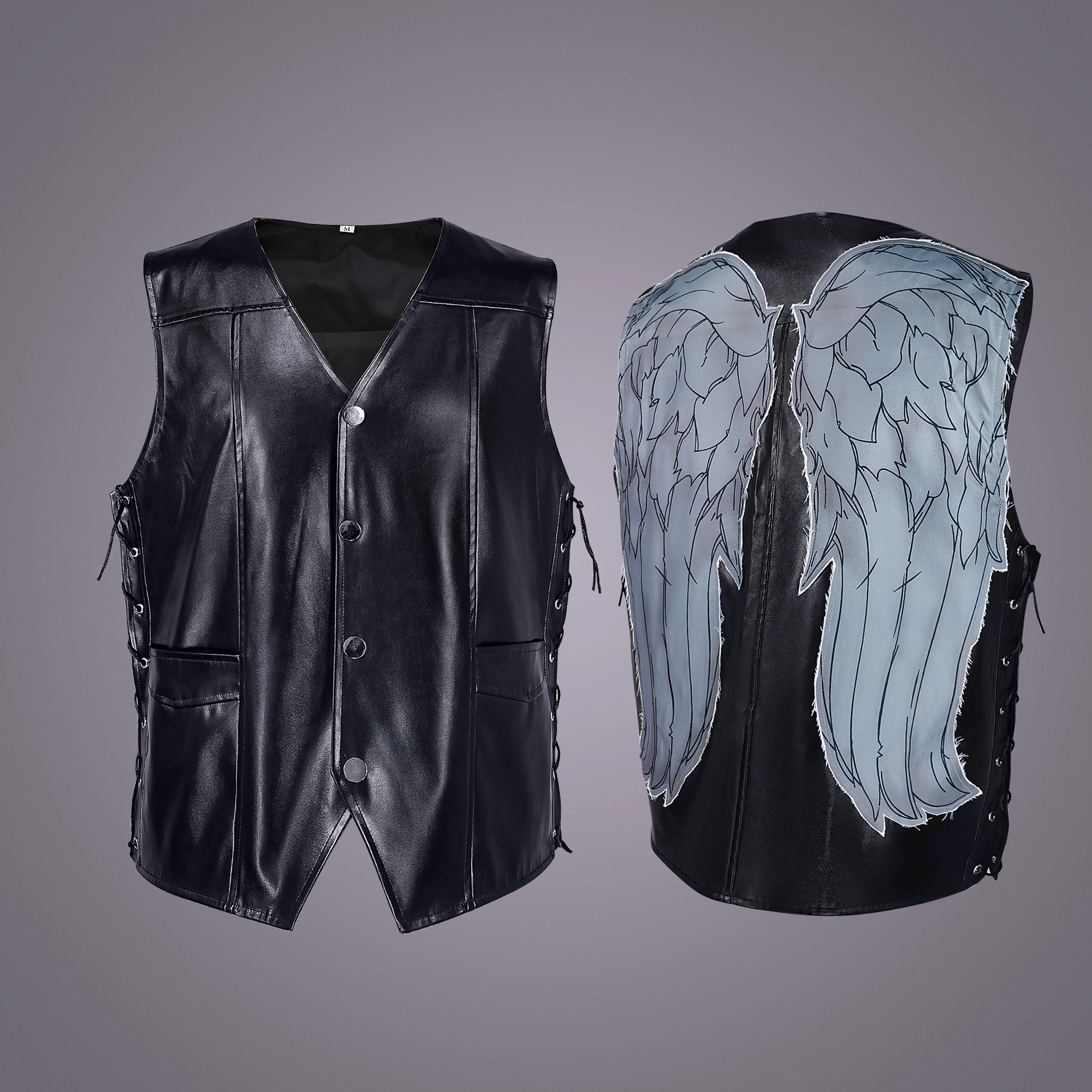 

Daryl Dixon Costume Cosplay Vest angel Wings Vest Halloween Costume Jacket Carnival Suit Disguise For Adult Men Motorcycle Vest