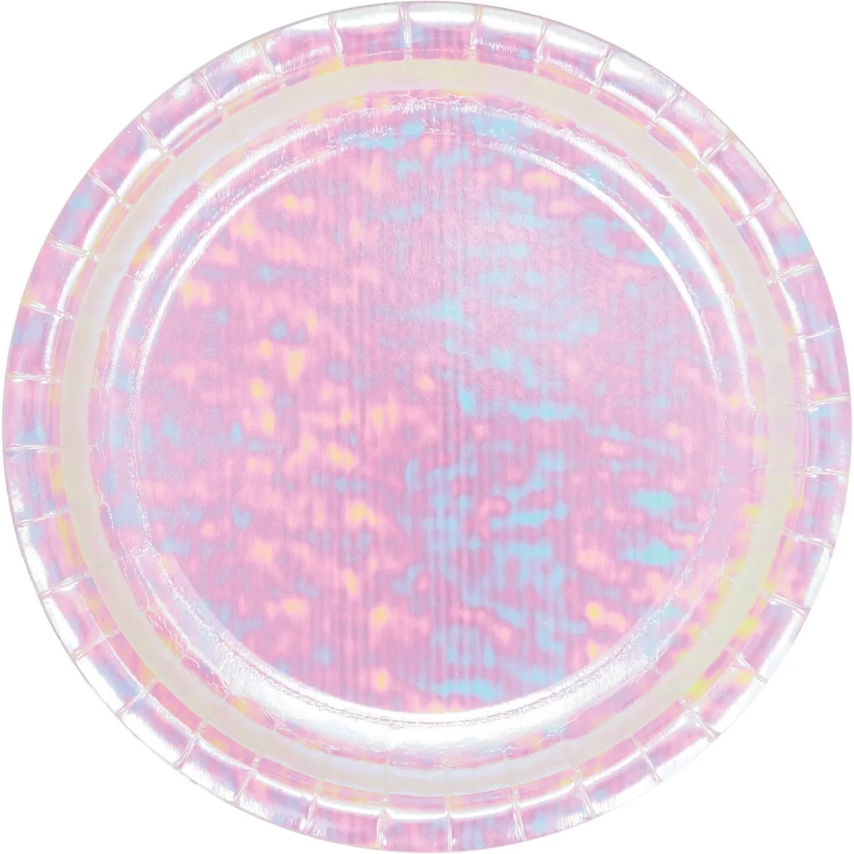

Iridescent Party Round Paper Plates 24 Count for 24 Guests