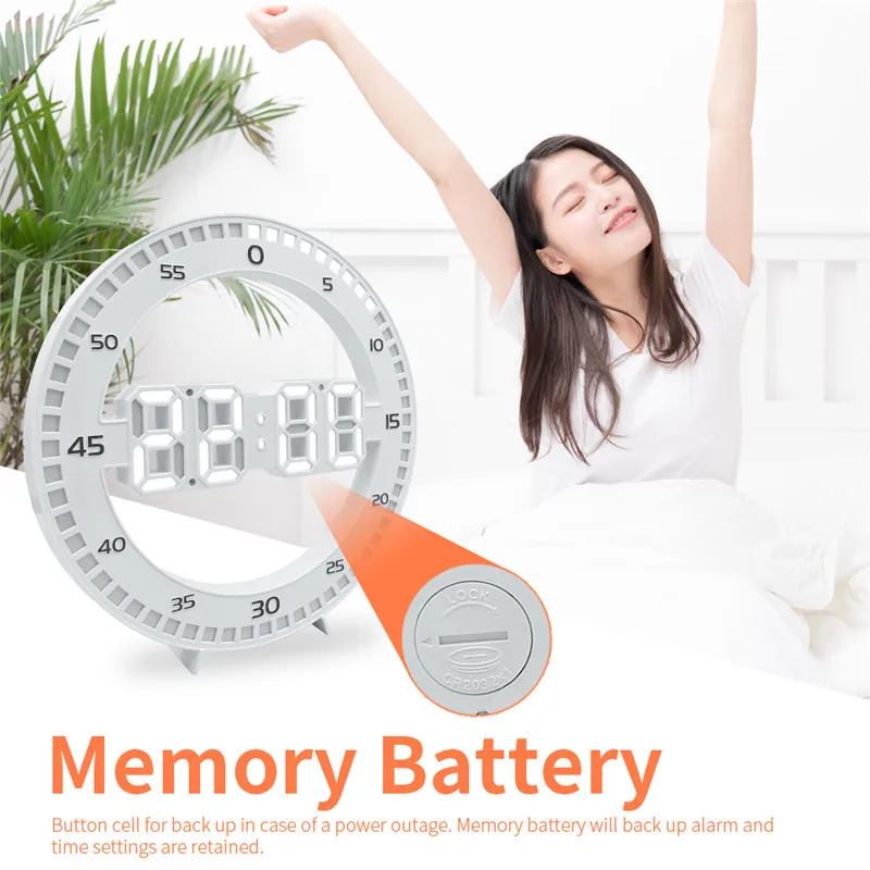 

Modern Led Digital Large Wall Clock 3D Luminous Silent Electronic Creativity Jump Second Clock Home Decoration for Living Room