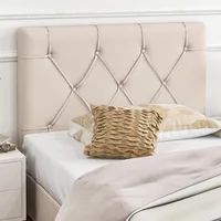 Twin XL Size Bed, Wall Mounted Twin Headboard Only, Modern Button Tufted for Dorm Bedroom, Attachment Device, Headboards 1