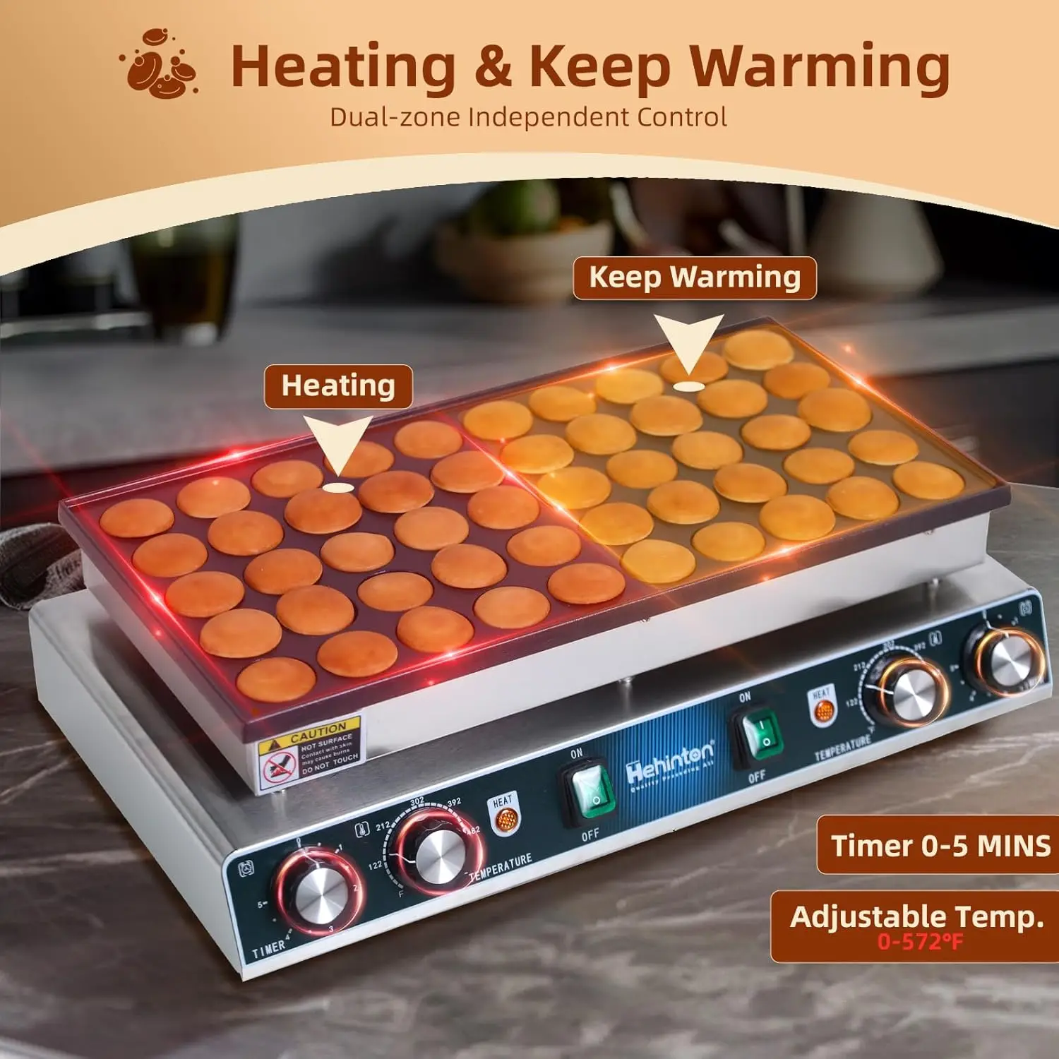 Mini Dutch Pancake Maker, 110V Muffin Waffle Maker, Hotcakes Machine, Non-stick Dorayaki Maker, Poffertjes Pan, Maquina Para Min 4