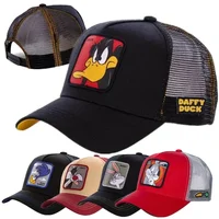 Hot Sale Unisex Anime Cartoon Cap High Quality Embroidered Patch Draw Baseball Cap Male Female Trucker Hat Mesh Hats Sun Hat 1