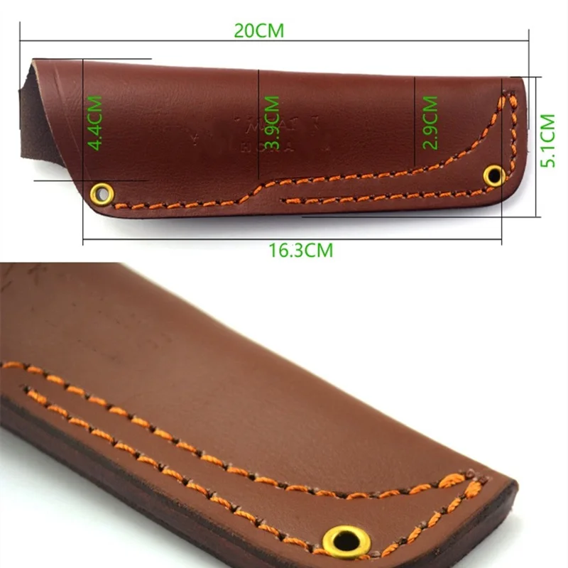 Custom Genuine Leather Scabbard Storage Folding Knife Protective