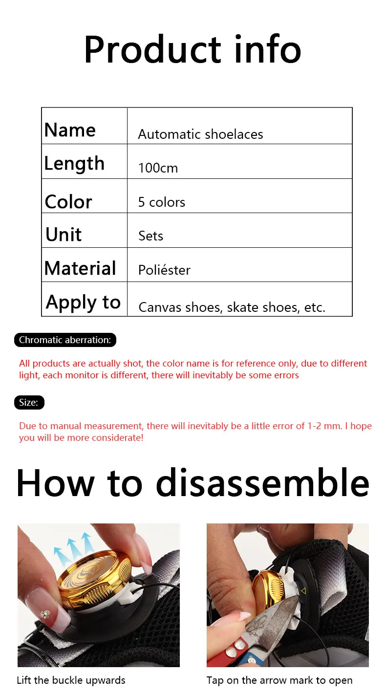 Colorful Automatic Shoelaces For Sneakers With Swivel Buckle No Tie Image 6