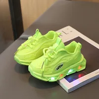New LED Children Glowing Shoes Baby Luminous Sneakers Boys Lighting Running Shoes Kids Breathable Mesh Sneakers Size 21-30 1