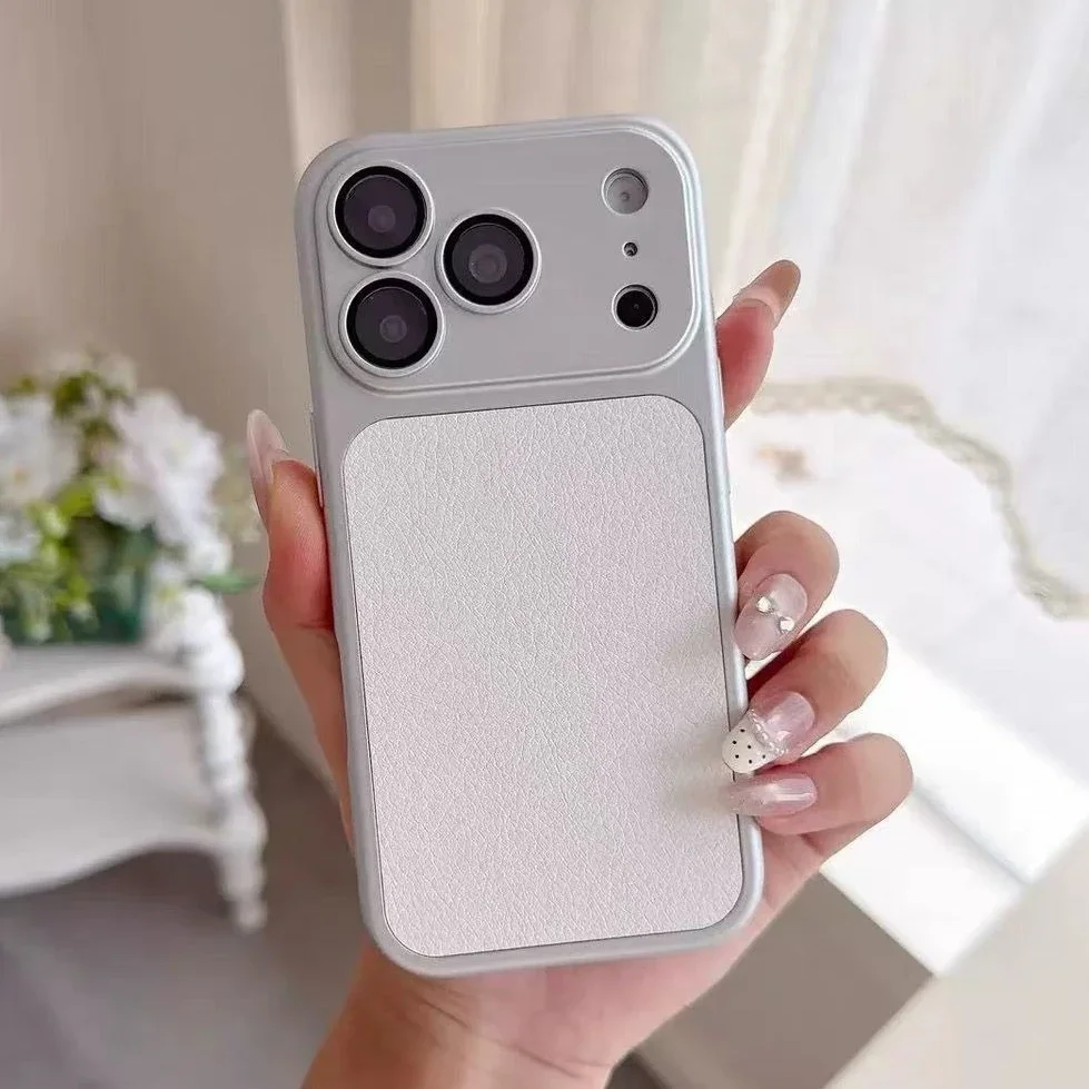 Elegant PU Leather Soft Case with Air Lens Film Cover - Imitate Upgrade Series