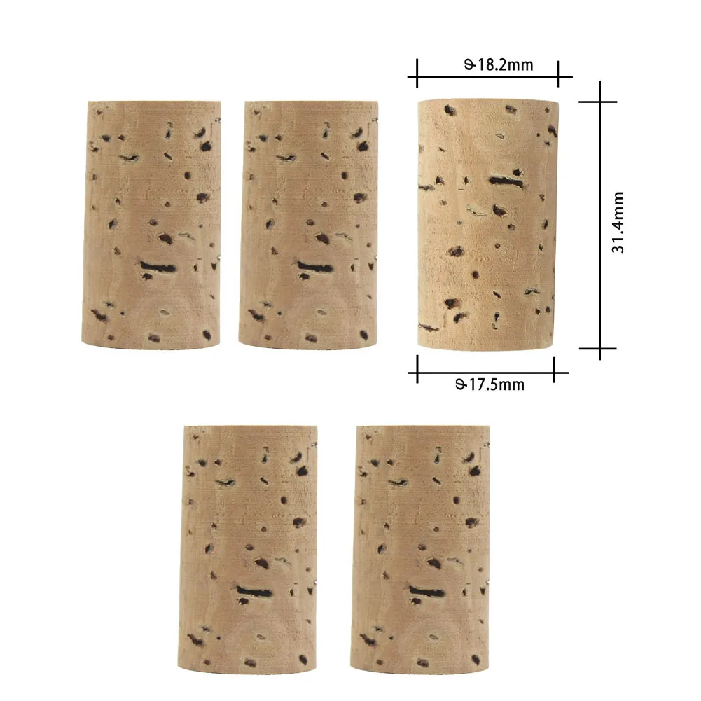 

Durable Cork Stopper For Flute Flute Cork Flute Head Plug Headjoint Musical Instrument Stopper Wood Color 5 PCS