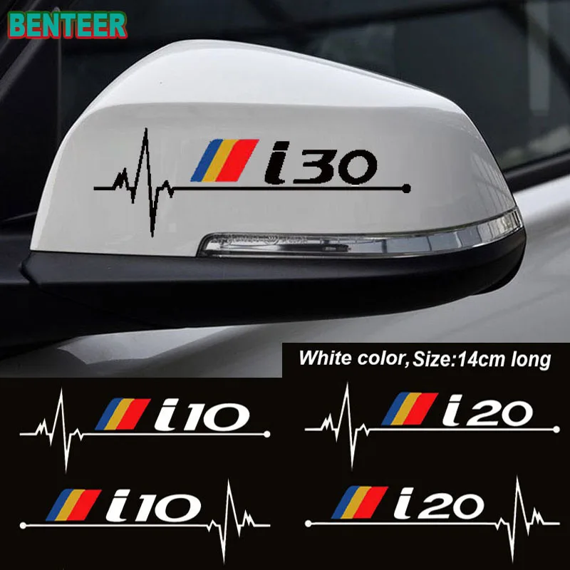 2X Adesivo Specchietto Retrovisore Auto Per Hyundai I10 I20 I30 I40 Ix35