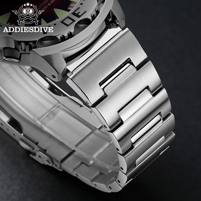 ADDIESDIVE Men Luxury Watch NH36 316L Stainless Steel 200Bar Waterproof Fashion Fluorescent Monster Automatic Mechanical Watch
