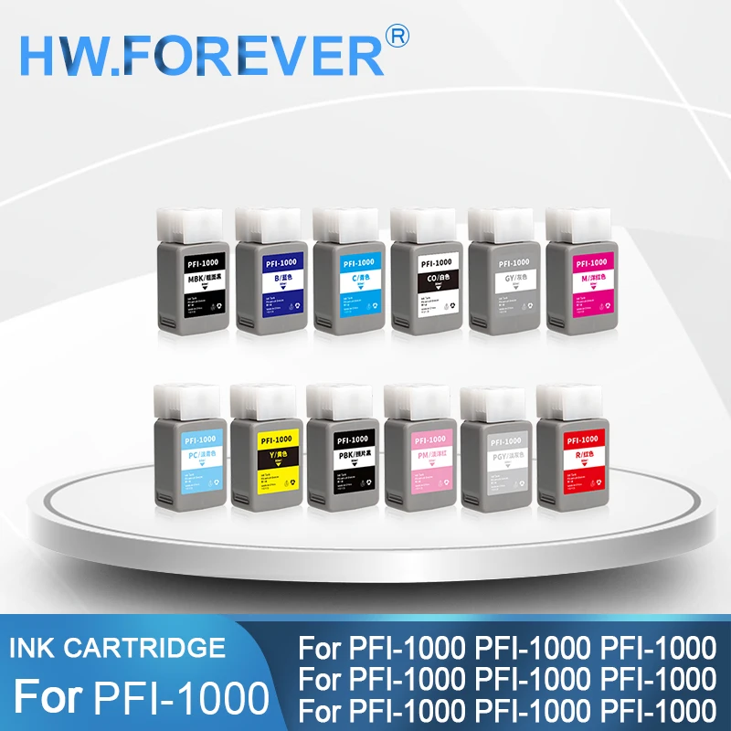 For Iconic Brand PFI 1000 Compatible Ink Cartridge With Chip Pigment Ink For Iconic Brand imagePROGRAF PRO-1000 PRO1000 Printer Ink Tank