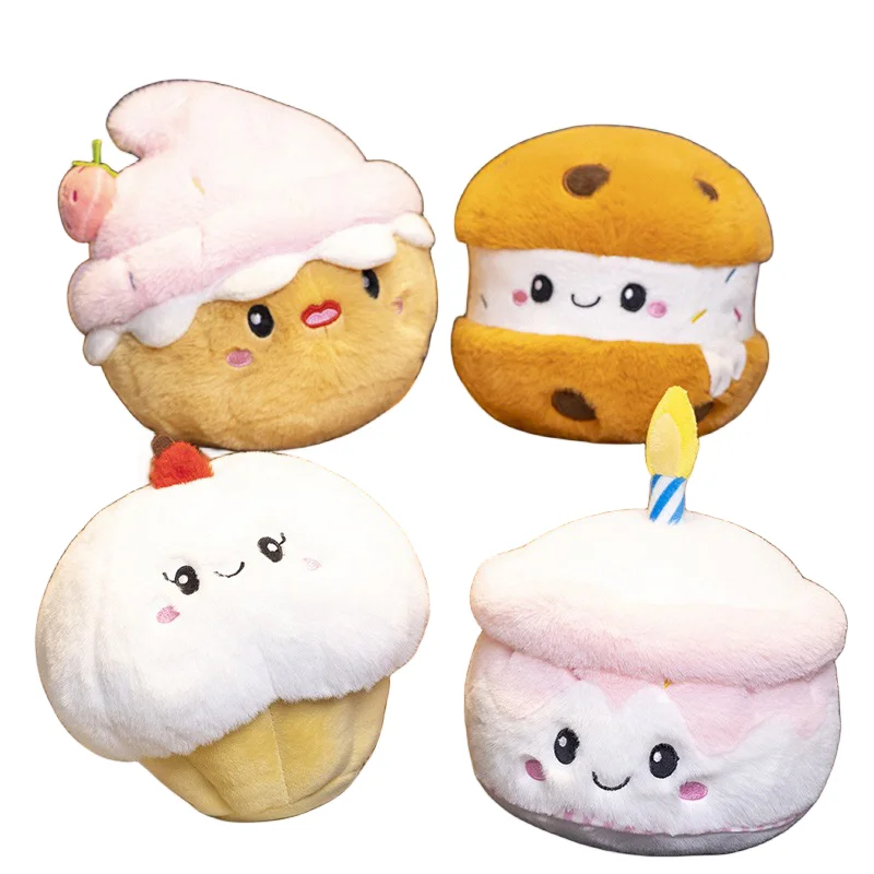 New Lovely Creative Cake Shape Series Soft Plush Toys Sofa Decoration Kids Girls Birthday Christmas Halloween Presents