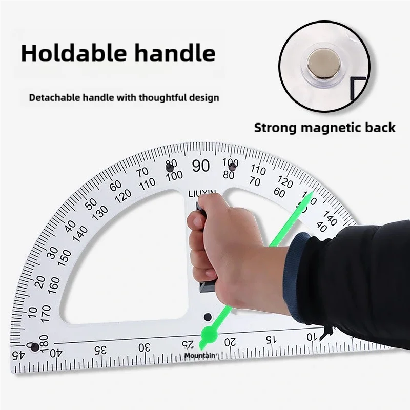 Large Math Geometry Rulers Plastic Geometry Tool for Blackboard White Board Teachers Class Math Set 40cm
