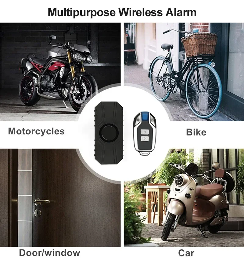 Fahrrad alarm Hupe drahtlose wasserdichte Anti-Diebstahl-Fernbedienung  Vibrations alarm für Fahrrad Motorrad Elektro roller 150 db Kit - AliExpress