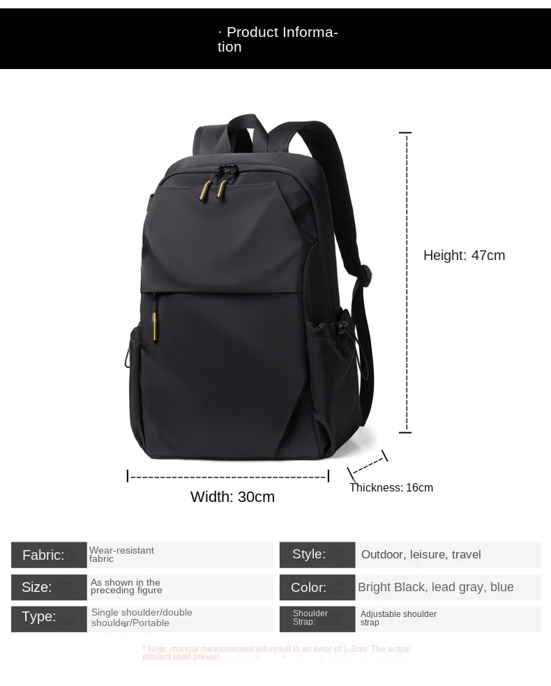 Backpack Student schoolbag Letter casual fashion travel small backpack  Multi-purpose computer bag duffel bag - AliExpress