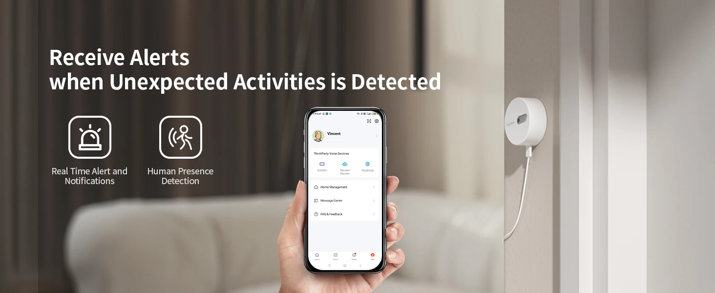 Linptech Human Body Presence Sensor ES1 Zigbee/Wifi Communication Millimeter Wav