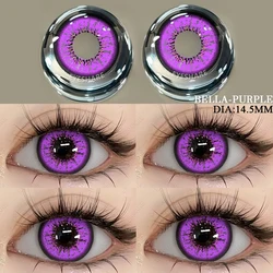 AMARA Purple Anime Cosplay Colored Contact Lenses - Perfect for Halloween Makeup & Beauty (BELLA - PURPLE)