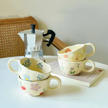 Irregular Flower Ceramic Mug 1