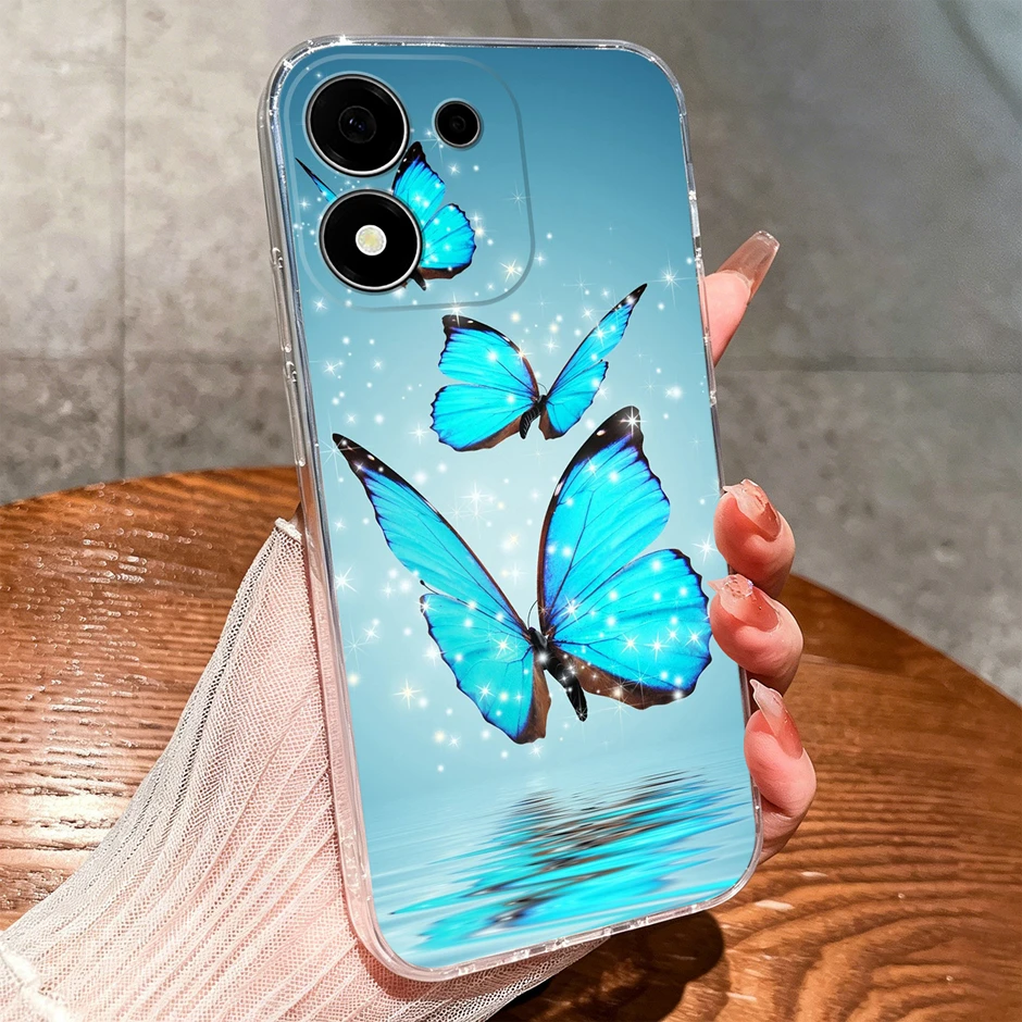 Sweet Lovely Girl Dustproof Transparent Phone Case – Creative Protective Cover