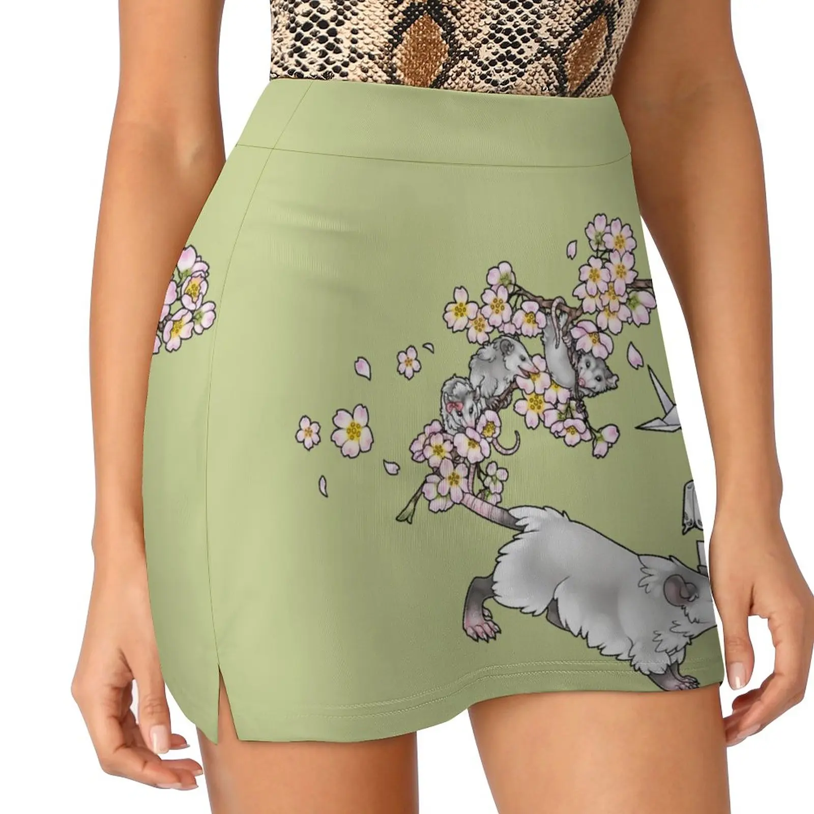 Opossums and Cherry Blossoms 3 Light proof trouser skirt Female clothing women's summer clothing 2023