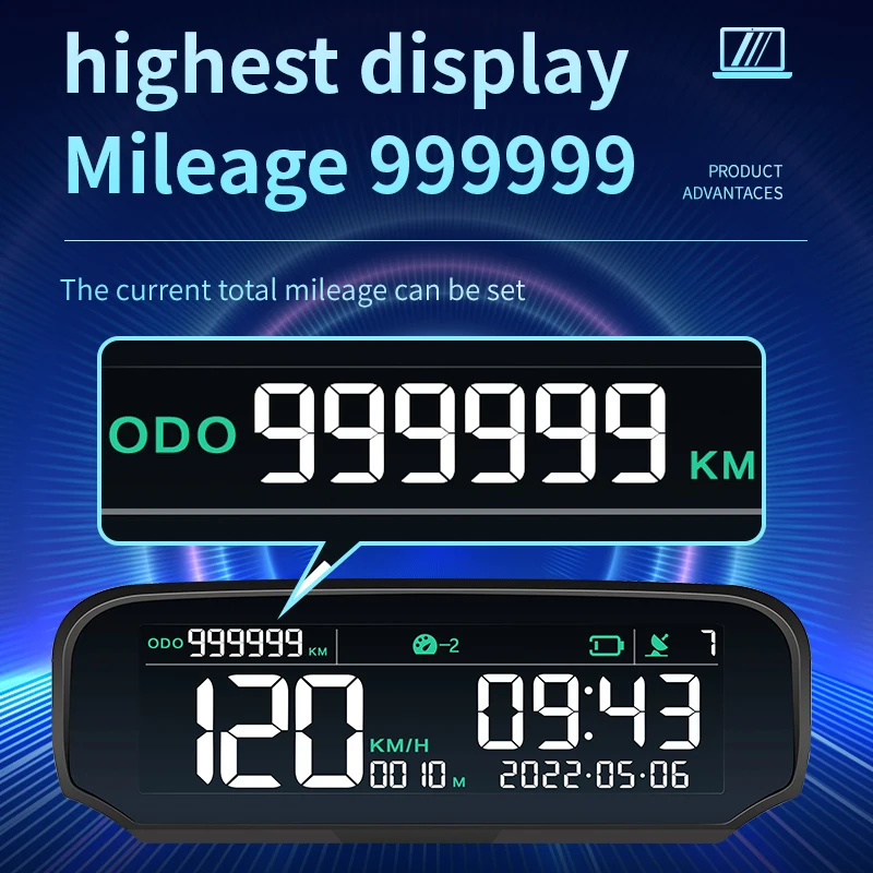 

Digital Meter X100 Universal Car HUD Multifunction Windscreen Projector Auto Alarm Speedometer Car Decoration Car Accessories