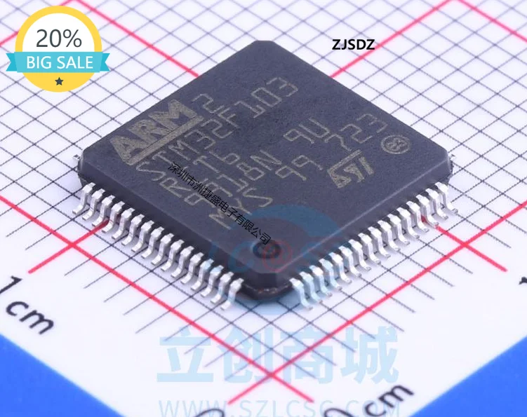 

1pçs/lote STM32F103 STM32F103RCT6 LQFP64 microcontrolador