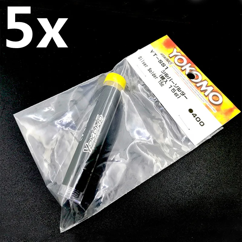 5 Pezzi Yokomo Racing Silver Solder Rc Cars Buggy Crawler Drift F1 Touring Truck # Yt-Ss1