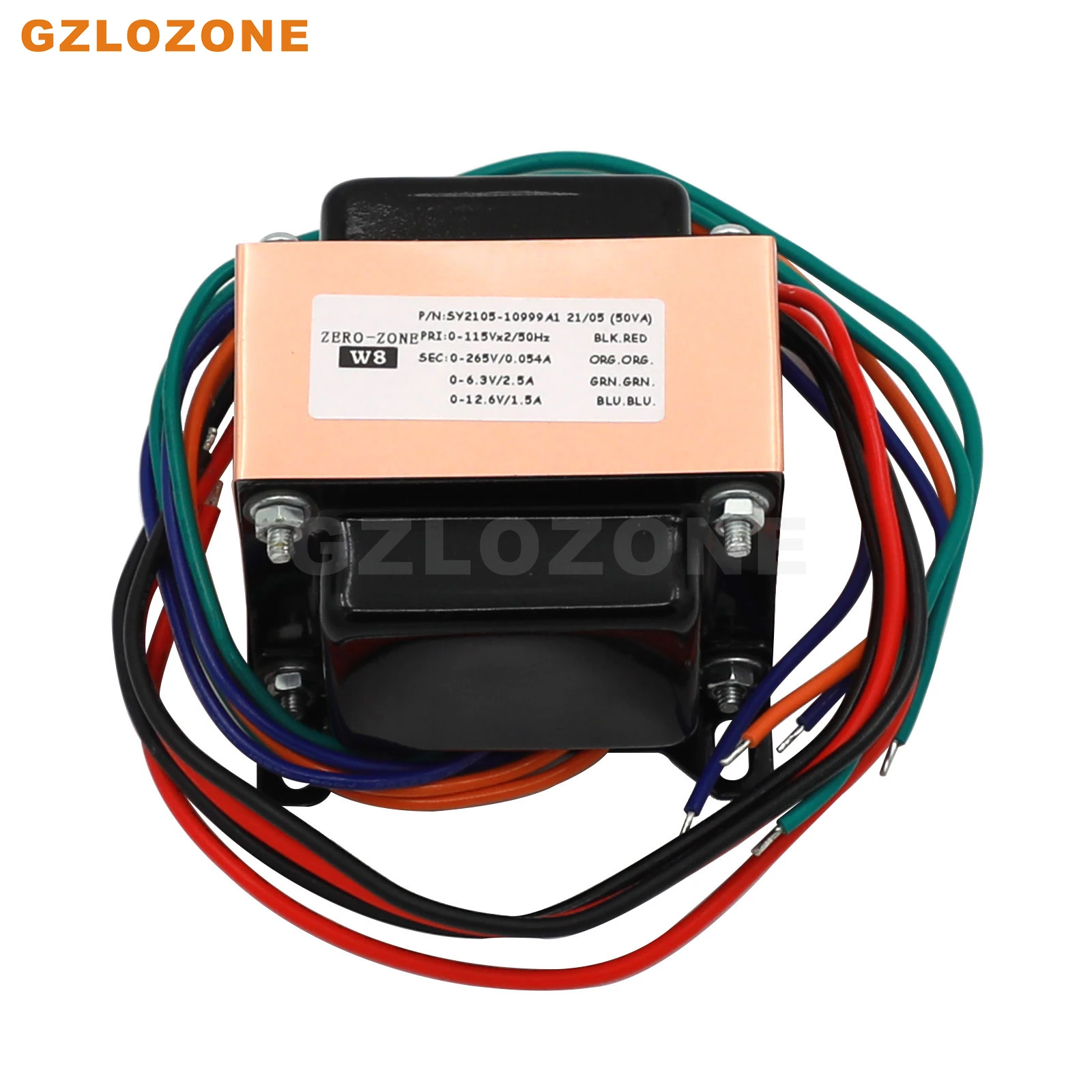 

50W Type-EI Pure Copper Transformer With Copper Foil Shield For M7 Tube MM Phono Amplifier 265V+6.3V+12.6V