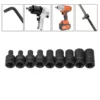 9 Pieces Tap Sockets Cr Molybdenum Steel 1/2 Inch Drive Square Socket Set for Electric Pneumatic Hand Wrench 2