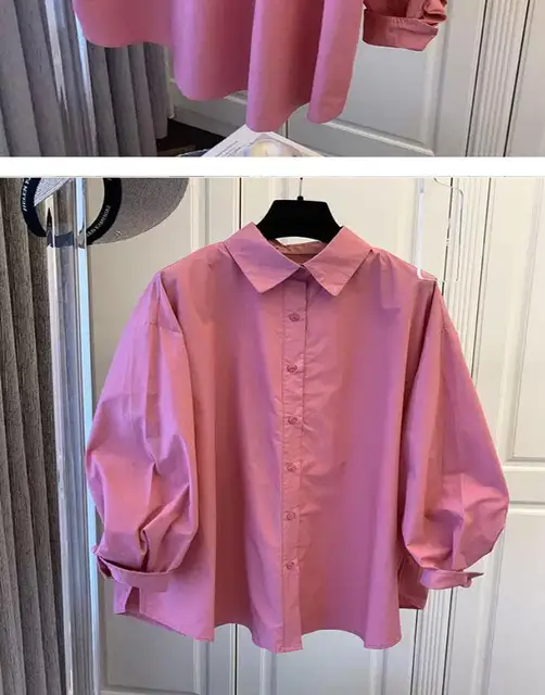 Oversized Long Sleeve Button Shirt | Oversized Button Shirts Women