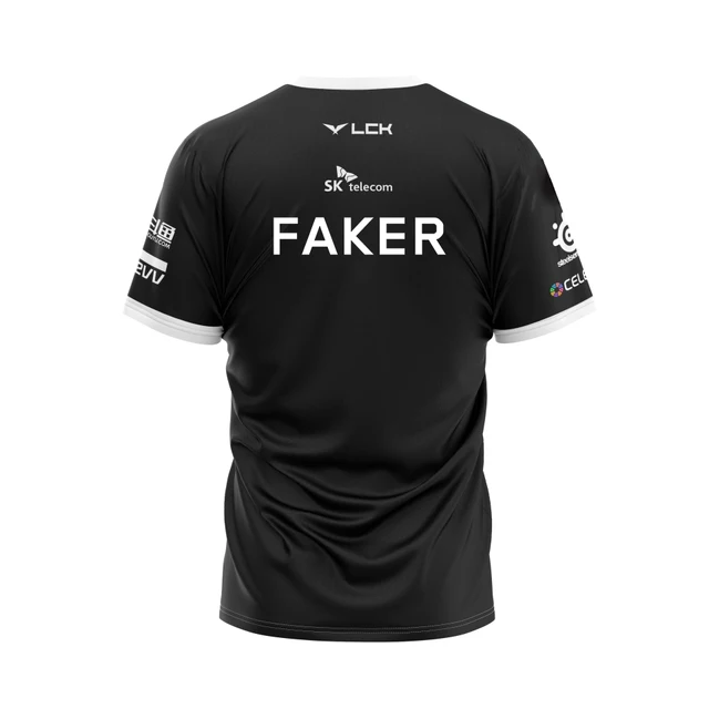 2023 League Of Legends World Finals SKT T1 T Shirt LOL Games Esports Team Uniform T-shirt MSI Faker Zeus Fan Support Boys Jersey 2