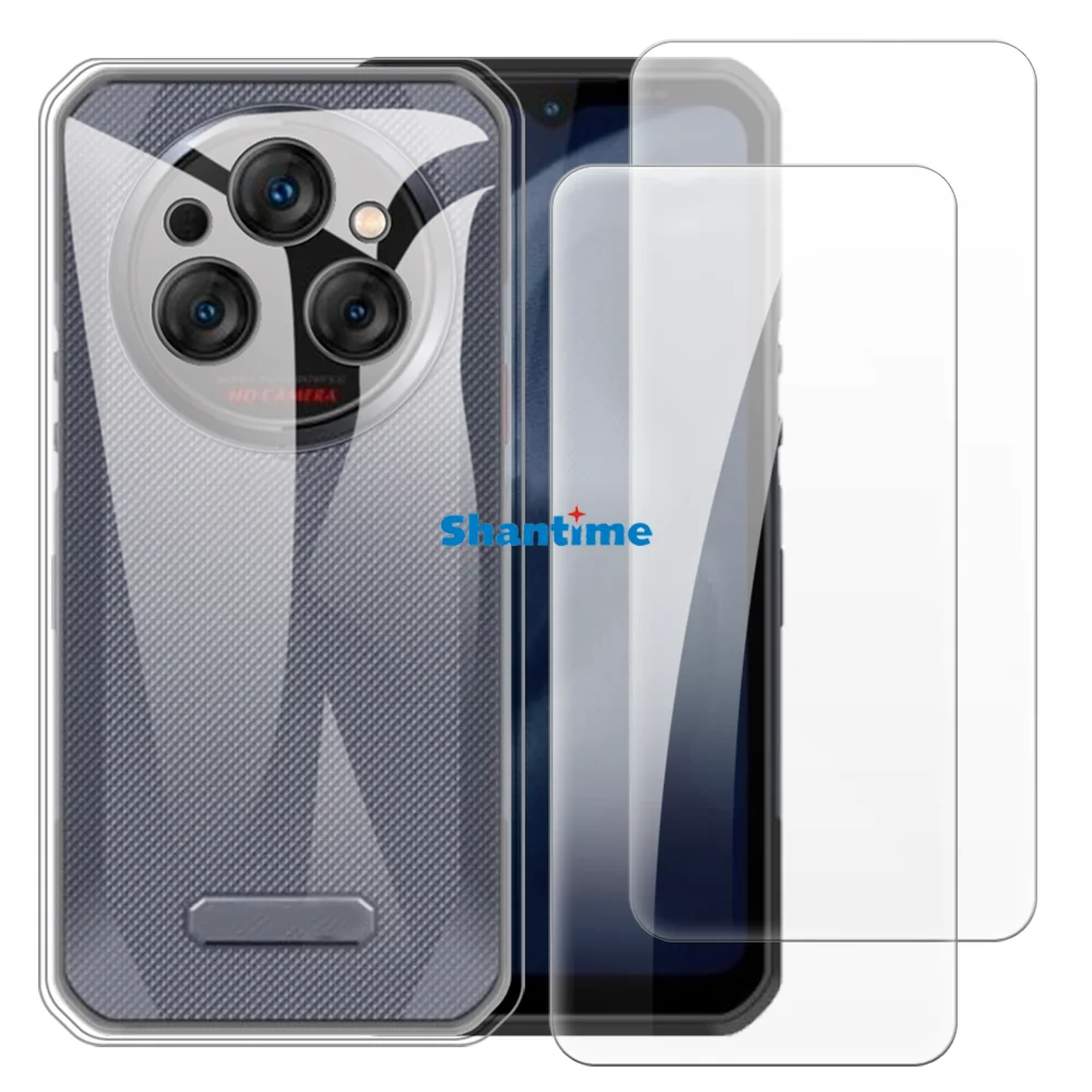 Durable Soft Case with Dual Tempered Glass Screen Protectors