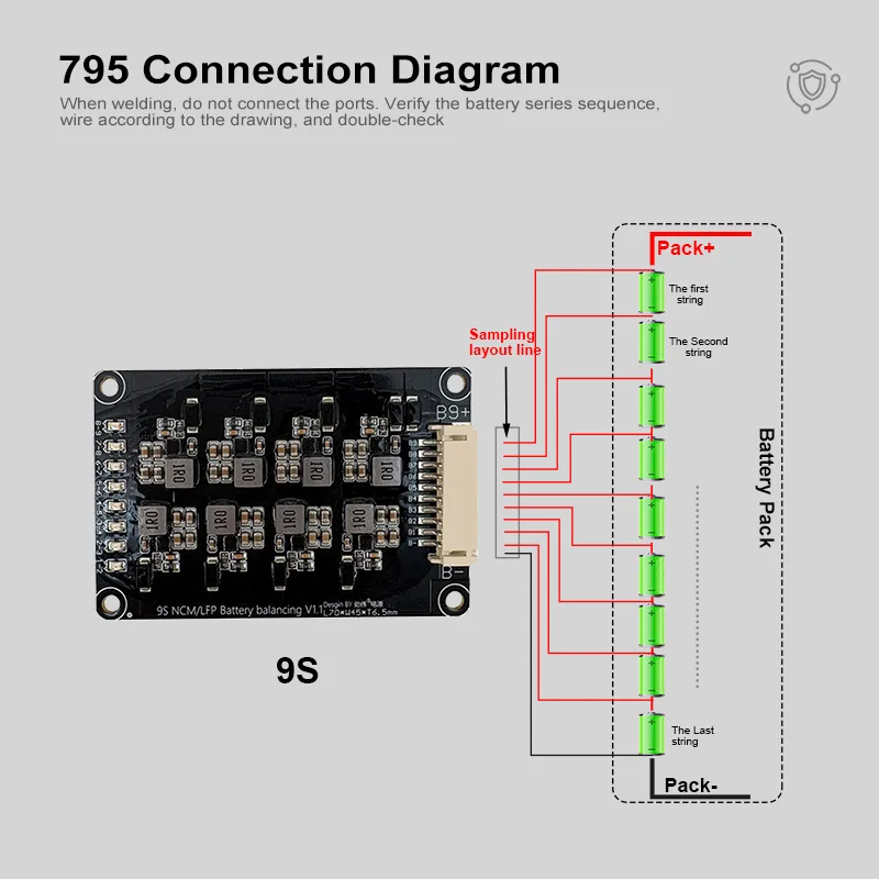 1.2A battery cell balancer inductive lipo/lifepo4 voltage balancing module 3S 4S