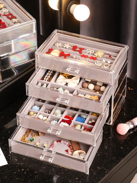 Acrylic Box Jewelry Beads Storage  Clear Plastic Jewelry Storage