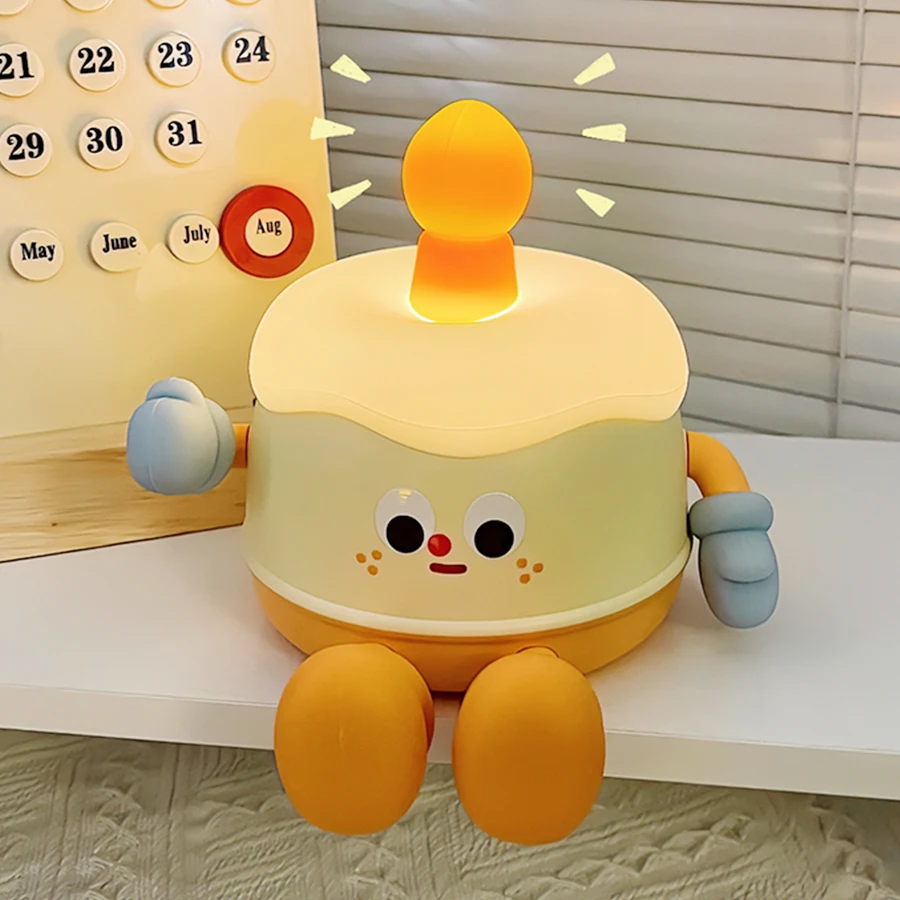 Luce notturna a pera per bambini, in silicone, simpatica, per