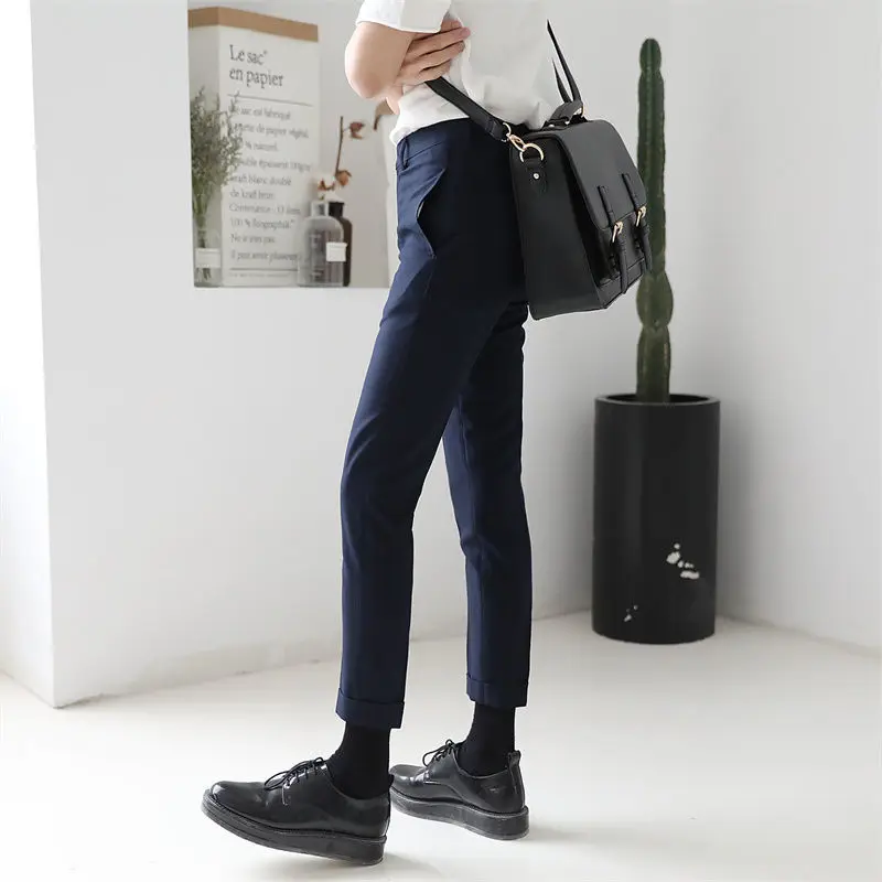 

Summer Spring Solid Color Ice Silk Men's Casual Pants Baggy Straight-leg Fashion Male Trousers Hip Hop Brand Streetwear W64