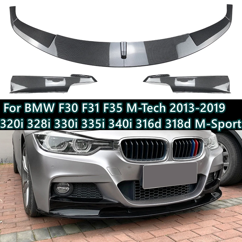 

Car Front Bumper Splitter Lip Diffuser Spoiler For BMW F30 F31 F35 M-Tech 320i 328i 330i 335i 340i 316d 318d M-Sport 2012-2019