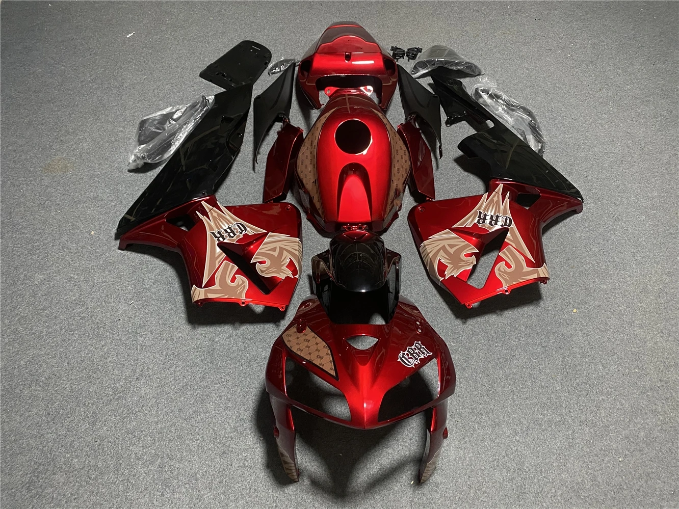 

Комплект обтекателей для мотоцикла подходит для CBR600RR 05-06 CBR600 F5 2005 2006 обтекатель красный коричневый черный