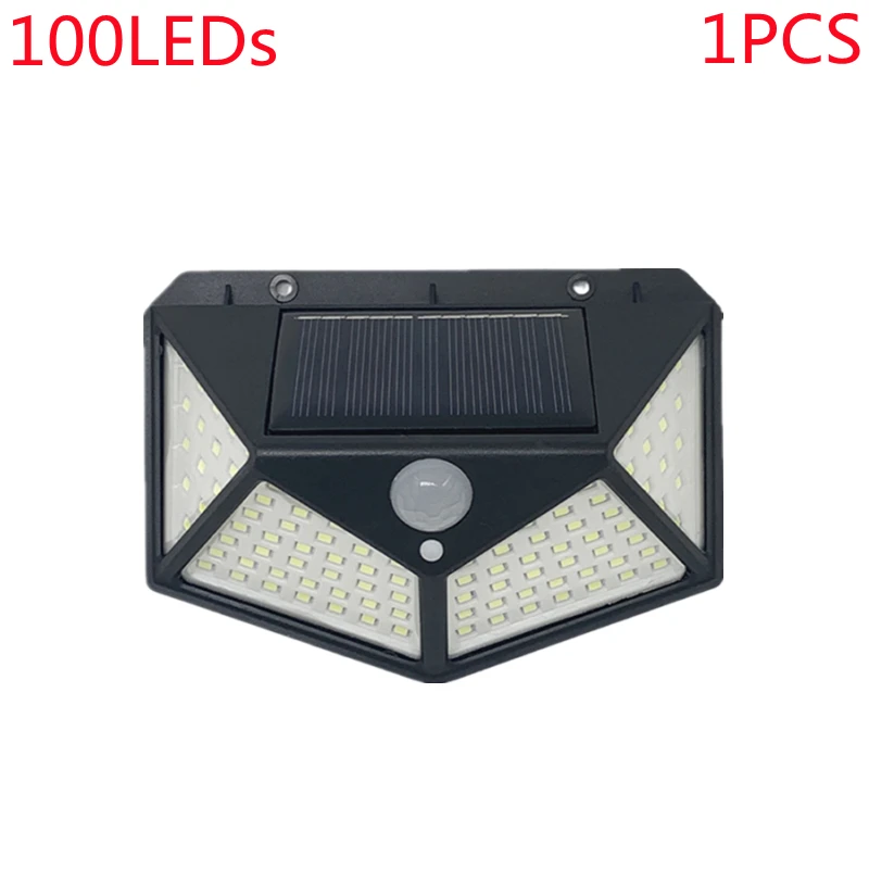 Outdoor 100 LED Solar Light Motion Sensor Waterproof Sunlight Garden Decoration Street Lights Solar Powered Lantern Wall Lamp solar lights for backyard Solar Lamps