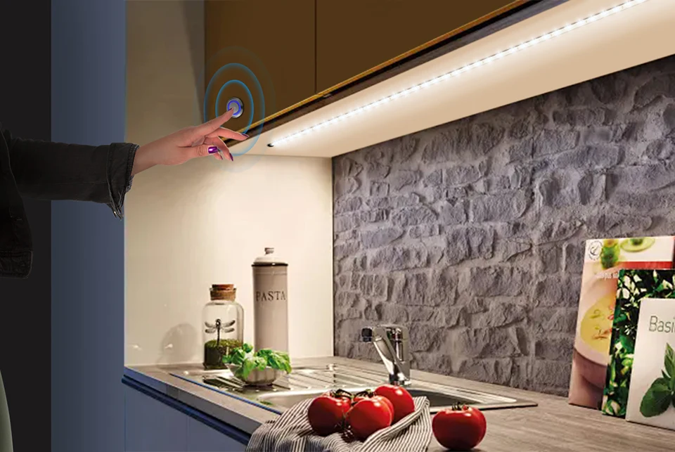 Description Picture 2 of item12V Dimmable LED Strip Light Recessed Touch Control Dimmer Switch LED Light Tape Bedroom Cabinet Room Decor Backlight Lighting ﻿