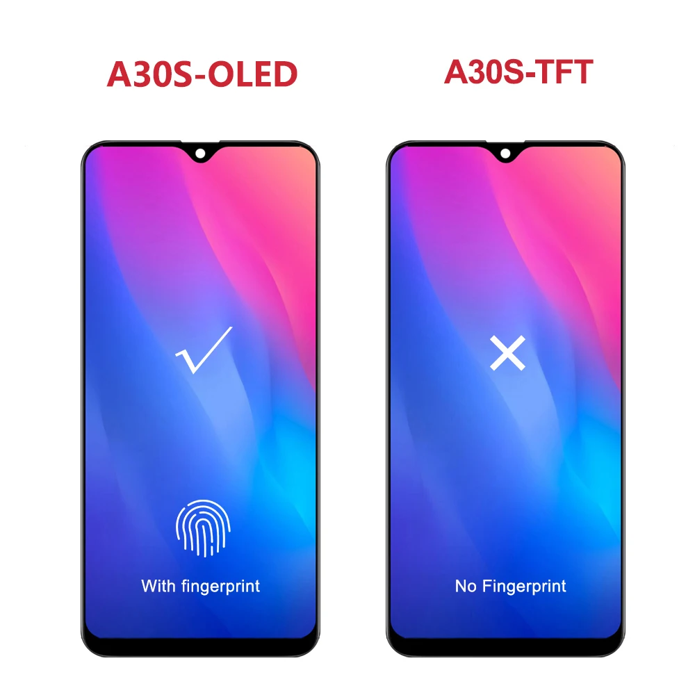 Tested LCD Display Touch Screen Digitizer Assembly Replacement Samsung A30s A307F A307 A307FN A30S lcd display screen