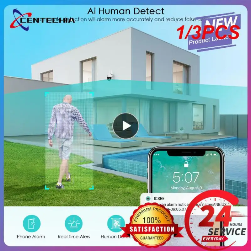 

1/3PCS 8MP Binocular Security Camera Outdoor WiFi PTZ Dual Lens 4MP Surveillance CCTV IP Camera AI Tracking P2P IP66 ICsee