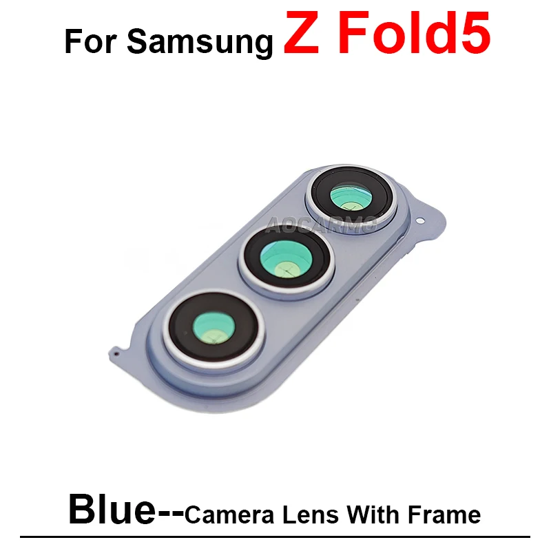 Rear Back Camera Lens with Frame Replacement Part for Samsung Galaxy Z Fold Series