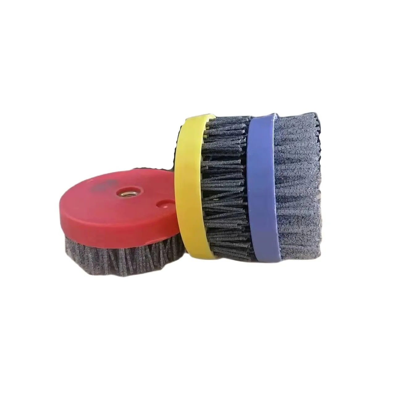 

3 Pieces 4 inch 110mm Circular Round Stone Abrasive Silicon Carbide Antique Brush For Marble Granite Concrete Surface Polishing